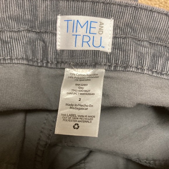 NWT - Time and Tru gray corduroys - Picture 6 of 8